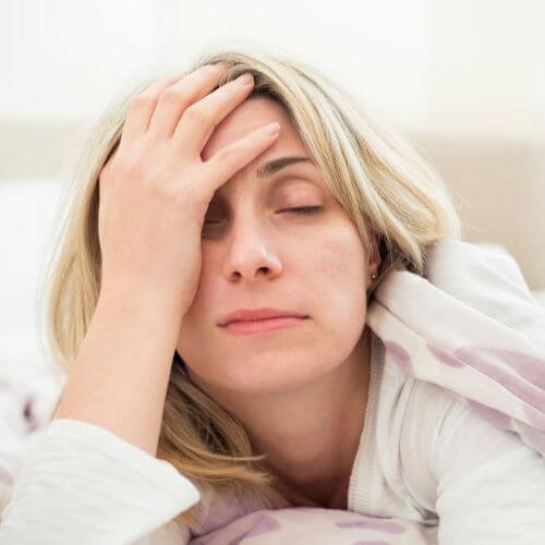 woman with sleeping problem