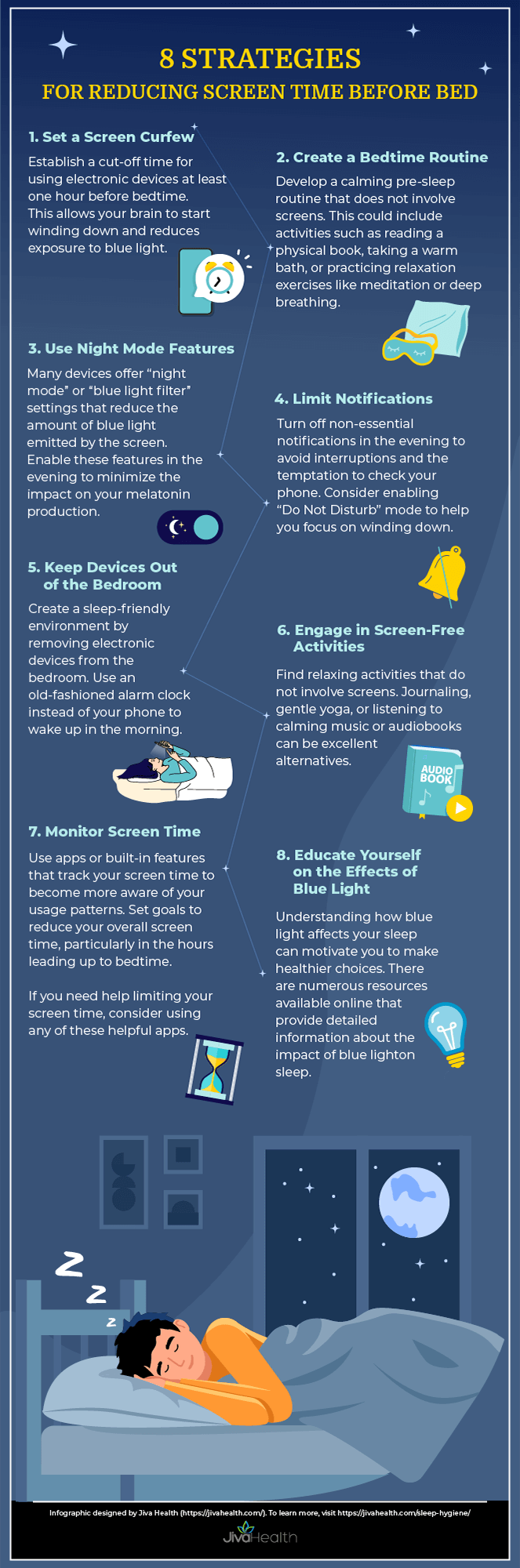 Strategies for Reducing Screen Time Before Bed (Infographic)